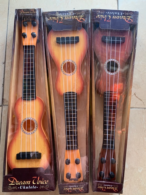 Đồ chơi đàn guitar mini giả gỗ cho bé tập đánh