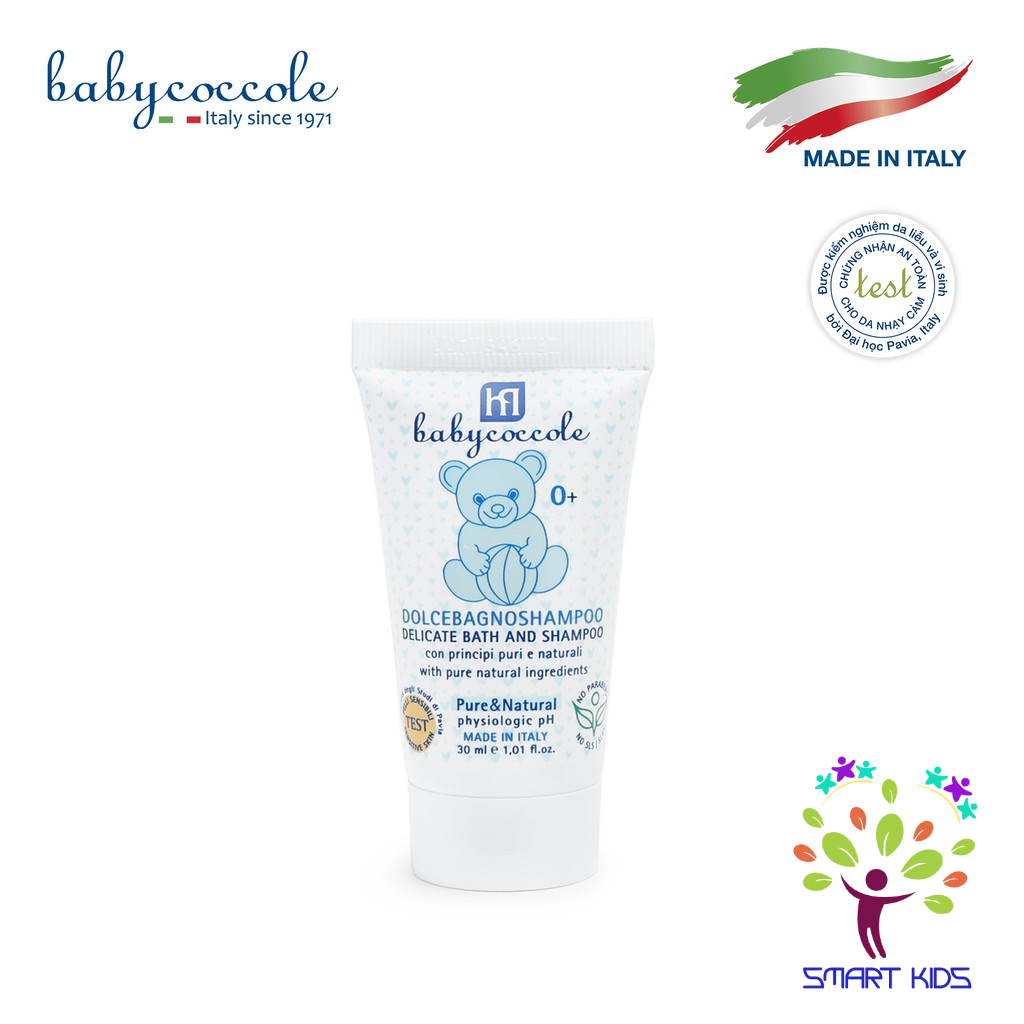 Sữa tắm gội chiết xuất hoa sen Babycoccole 0M+ 30ml