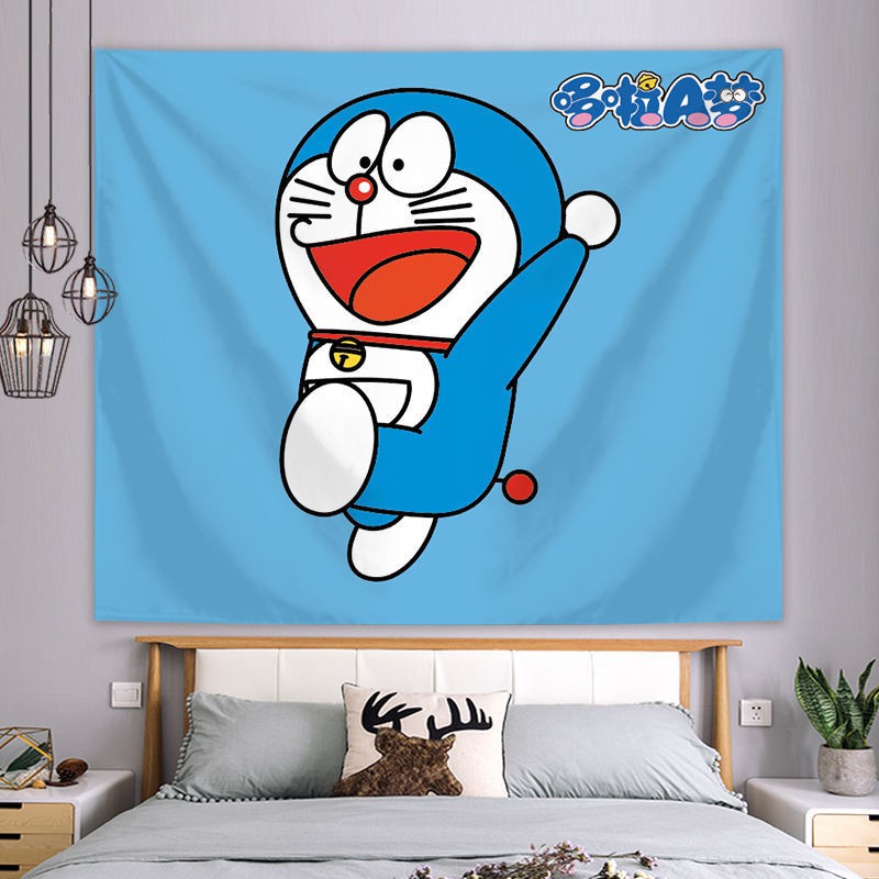 Tấm thảm hình Doraemon treo tường trang trí phòng ngủ / phòng khách