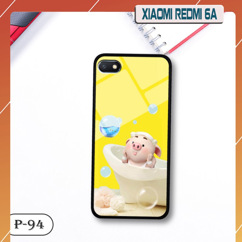 Ốp lưng kính  Xiaomi Redmi 6A-  hình 3D