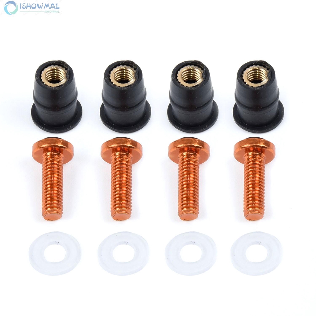 Set 10 bu lông ốc khóa cố định kính chắn gió cho xe máy chuyên dụng chất lượng cao