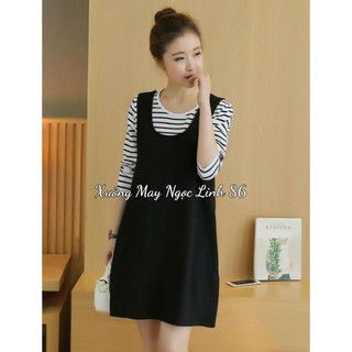 váy yếm bầu công sở chất umi hàng việt nam cao cấp (không kèm áo trong)
