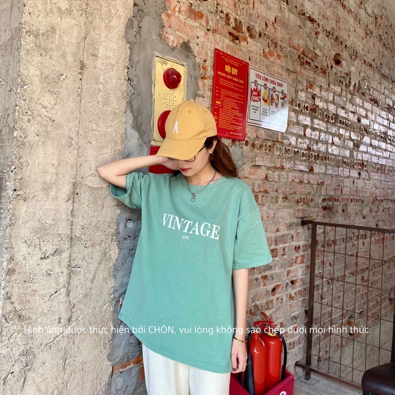 Áo thun 3158 MÀU XANH hàng loại 1 chất dày dặn Cotton Unisex CHÒN CLOTHING