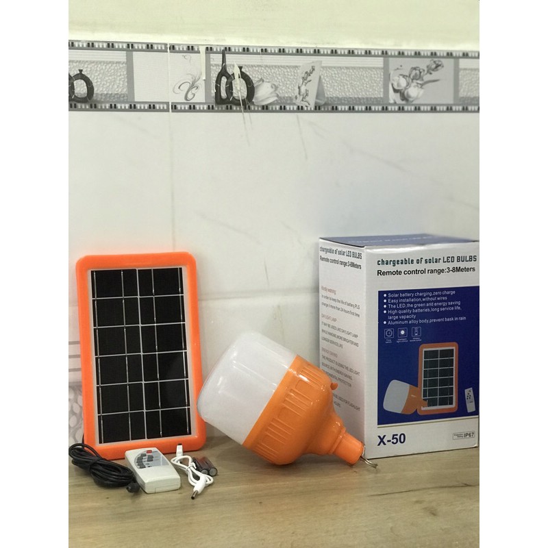 (NEW) JD-X50 Mẫu Mới 2021, Sáng Hơn-Bin Trâu Hơn. Đèn Buld Tích Điện Năng Lượng Mặt Trời | BigBuy360 - bigbuy360.vn