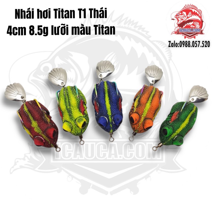 Titan T1 4cm 8.5g Thái Lan chính hãng mồi lure nhái hơi câu cá lóc cao cấp ICAUCA