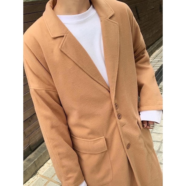 &lt;&lt;Có sẵn&gt;&gt; Áo khoác choàng dáng dài thời trang thu đông phong cách Hàn Quốc dành cho nam nữ unisex cá tính