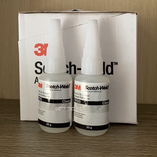 Combo 5 chai keo dán cao su, nhựa 3M PR100 (20gram)