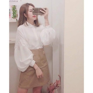 [Giá gốc tận xưởng] áo sơ mi tay bồng cổ sen