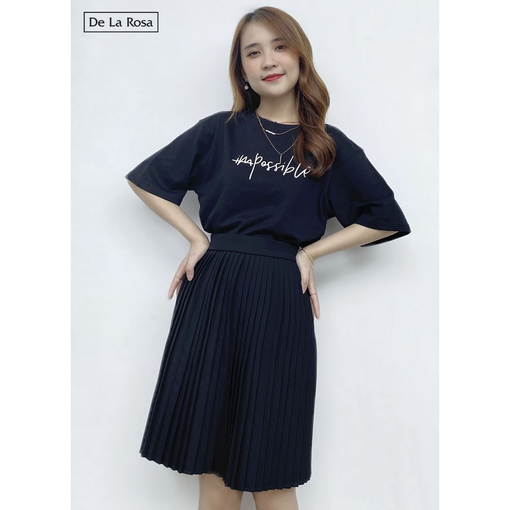 Áo Thun Trắng Đen In Chữ Impossible Form Rộng Freesize 20AT001 - De La Rosa