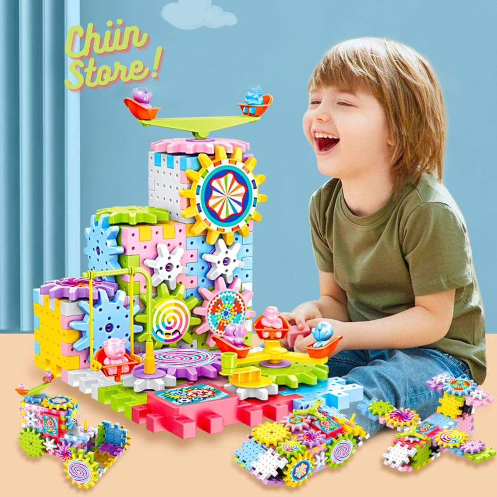Đồ Chơi Giáo Dục Cho Bé Vòng Quay Lắp Ráp Lego Bánh Răng Đồ Chơi Thông Minh