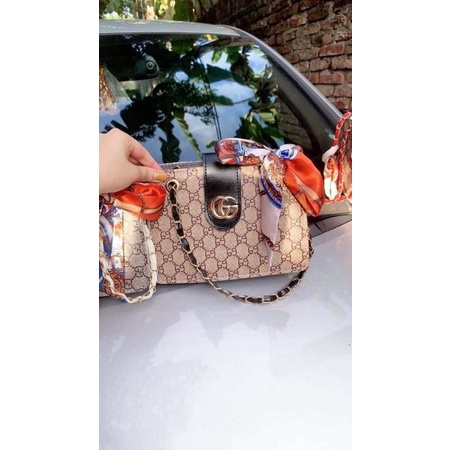 Túi gc kẹp nách đeo chéo kèm nơ