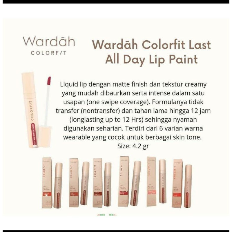 (hàng Mới Về) Son Môi Dạng Kem Màu Sắc Thời Trang Wardah | BigBuy360 - bigbuy360.vn