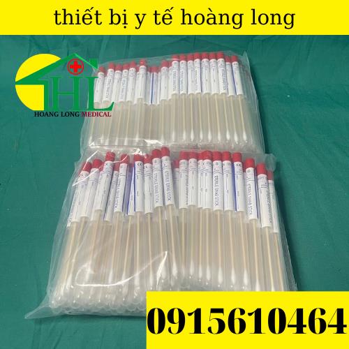 [Hàng Nhập Khẩu] Tăm Bông Lấy bệnh Phẩm Cán gỗ Vô Trùng Túi 100 Que