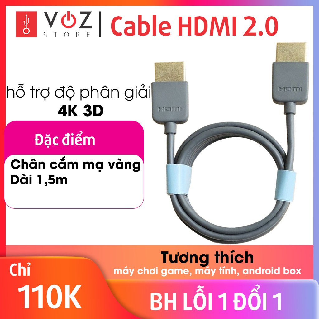 Cable HDMI 2.0  dài 1.5m xbox.