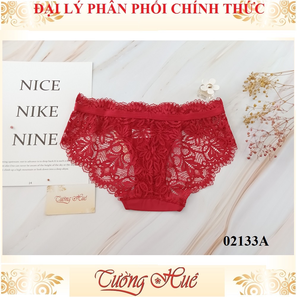 Quần lót nữ Corèle V. 02133A ren lưới thêu hoa hông .