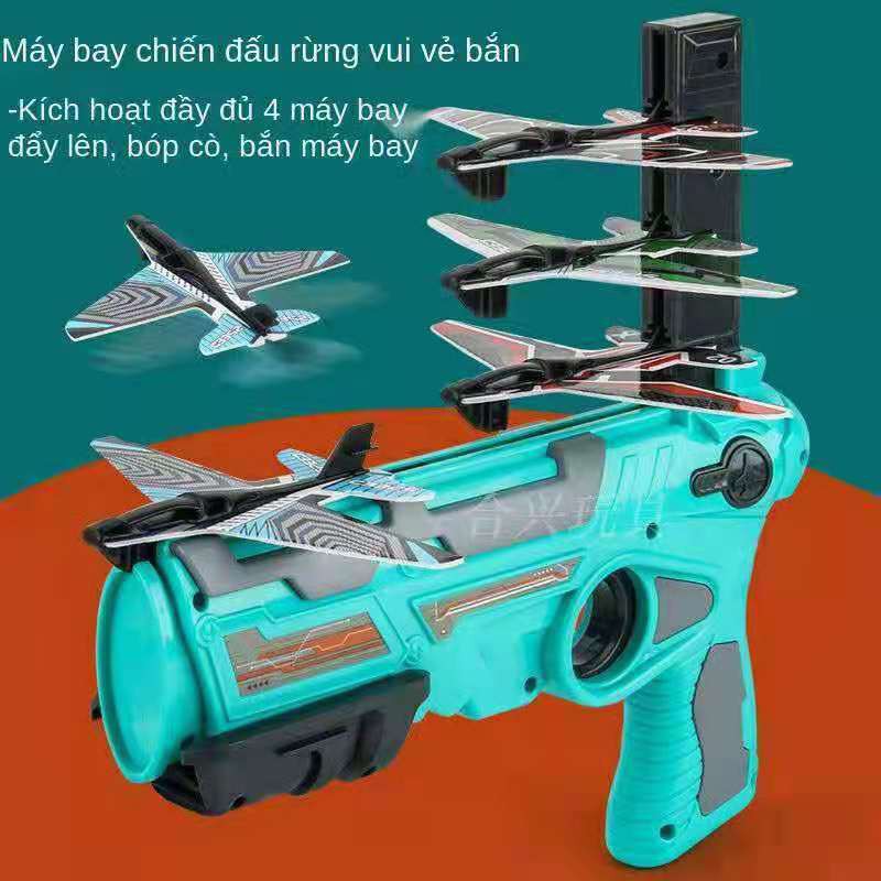 Súng đồ chơi máy bay bắn đạn dành cho trẻ em dùng không chiến đấu tay đôi có thể làm nổ