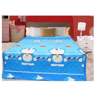 BỘ DRAP COTTON POLY DOREMON KẺ