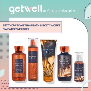 MIDNIGHT AMBER GLOW Sản Phẩm Tắm Dưỡng Xịt Thơm Toàn Thân Nến thơm phòng Bath & Body Works