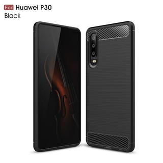 Ốp lưng điện thoại Carbon Fiber mềm dành cho Huawei P30/P30 Pro
