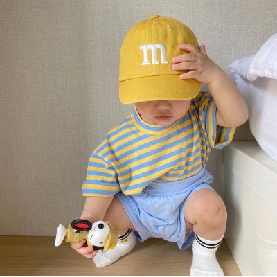 Mũ Lưỡi Trai Thêu Chữ M Cho Bé