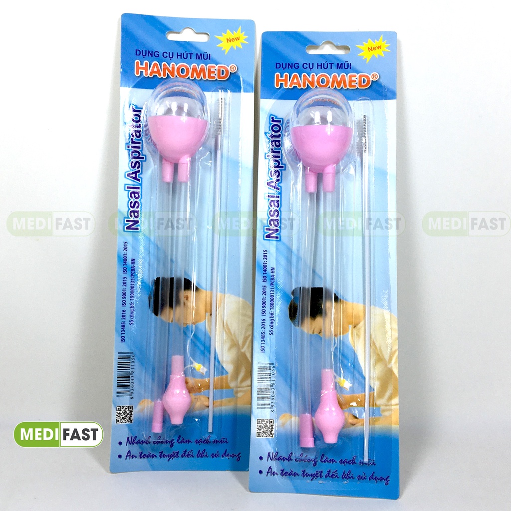 Hút mũi HANOMED - Đầu hút mềm không làm đau bé, làm sạch mũi, đờm dãi cho trẻ từ sơ sinh