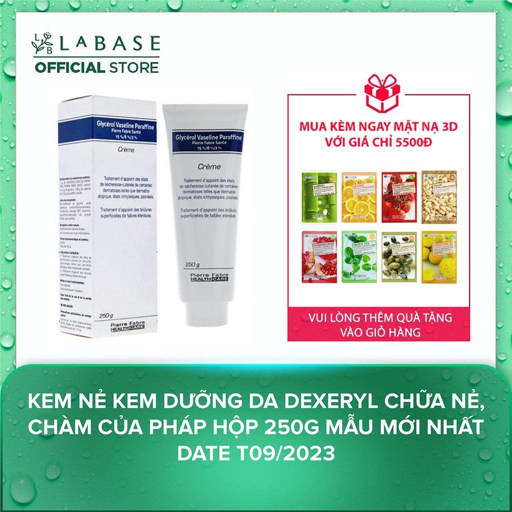 KEM NẺ Kem dưỡng da Dexeryl chữa nẻ, chàm của Pháp hộp 250g mẫu mới NHẤT Date T09/2023