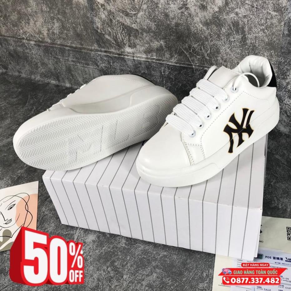 Giày MLB MCQ in chữ NY LA hàng cao cấp nam nữ, Giày MLB MC Queen tôn dáng tăng chiều cao cực hot 2022