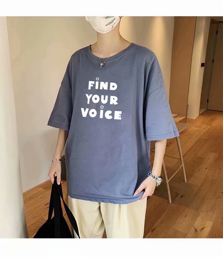 Áo thun tay ngắn phong cách hip hop thời kiểu Hàn cá tính với 5 màu bắt mắt dành cho nam M-8XL