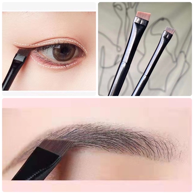 Set 2 cây cọ kẻ eyeliner , kẻ mày vẽ mắt cực mảnh vát xéo