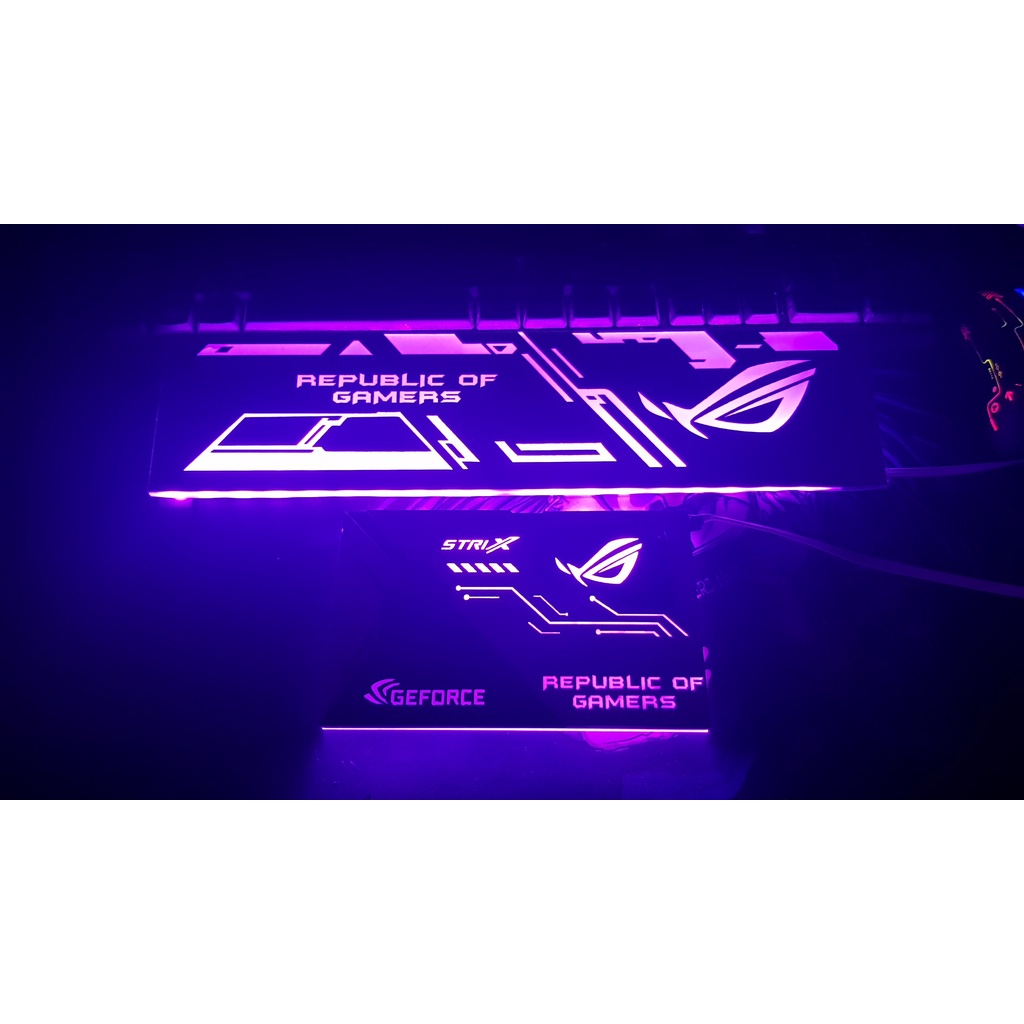 Combo Tấm che VGA ReLIFE  + Tấm che nguồn Mẫu Asus Rog
