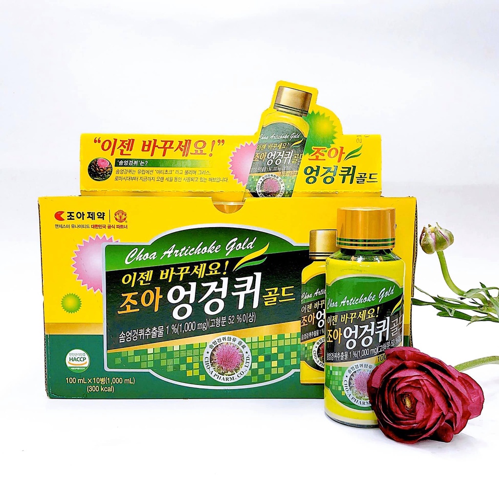 Nước giải rượu CHOA Artichoke Gold Hàn Quốc lọ 100ml  - Giải rượu nhanh chóng, thanh lọc, bảo vệ tế bào gan