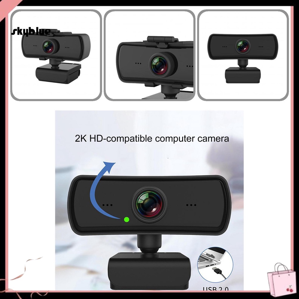 Webcam kỹ thuật số cổng USB 2K có thể xoay tiện dụng