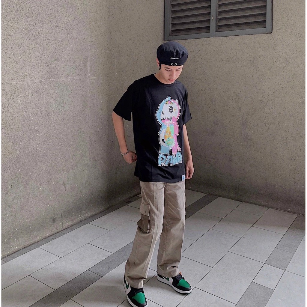 Áo thun dáng rộng tay lỡ nam nữ Unisex đẹp hàng cao cấp chất vải mềm mịn hình khủng long paw | BigBuy360 - bigbuy360.vn