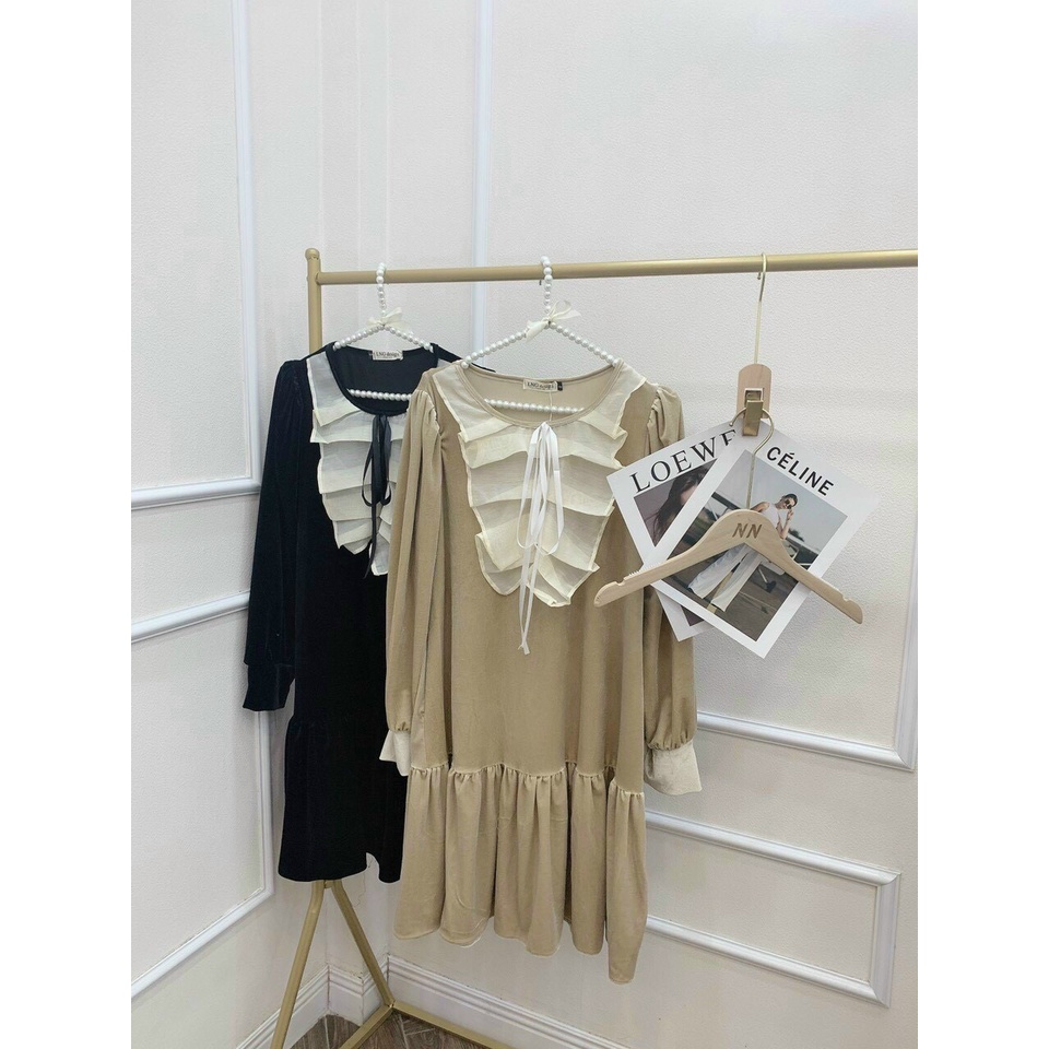 Váy bầu thu đông công sở đẹp giá rẻ CHẤT NHUNG thiết kế đẹp kiểu dáng thời trang phù hợp dự tiệc V36