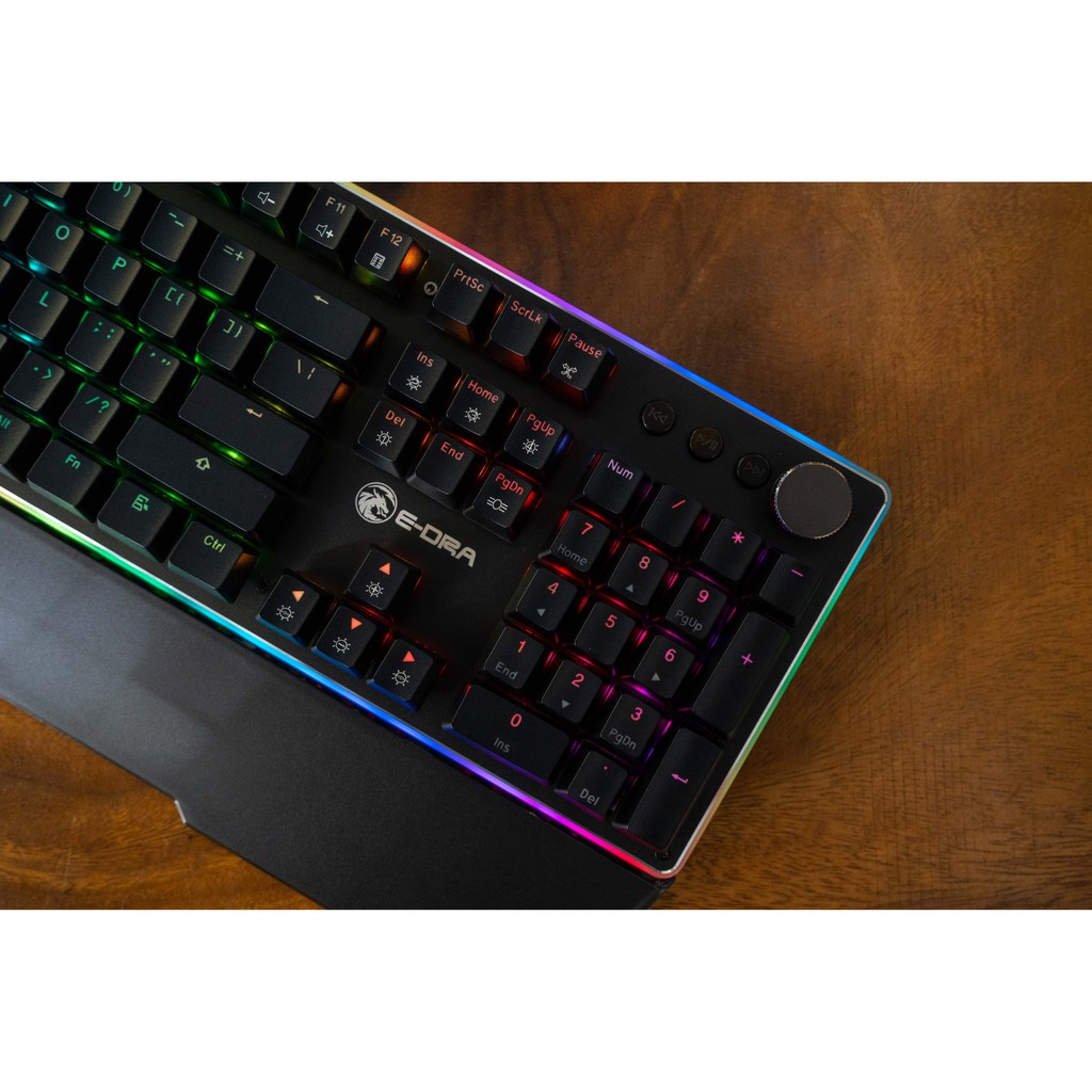 Bàn phím chơi game cơ quang E-DRA EK308 RGB Plus - Hàng Chính Hãng