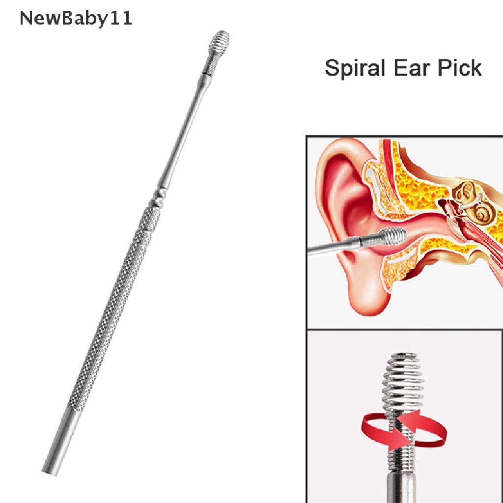 Dụng Cụ Lấy Ráy Tai Bằng Thép Không Gỉ Hình Xoắn Ốc