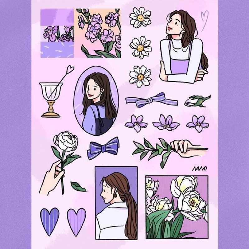 Nhãn dán đáng yêu có đủ chủ đề - nhonho shop