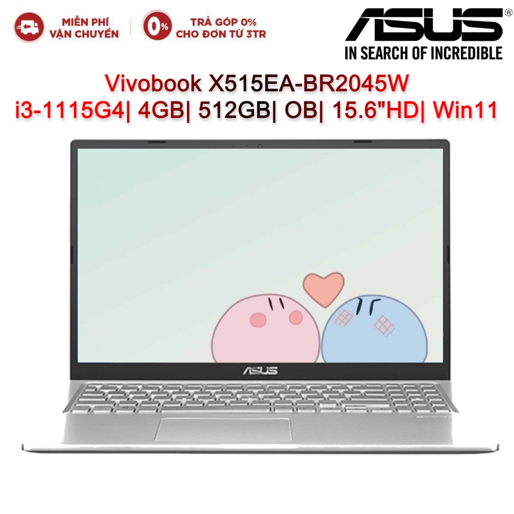 Laptop ASUS Vivobook X515EA-BR2045W i3-1115G4| 4GB| 512GB| OB| 15.6&quot;HD| Win 11