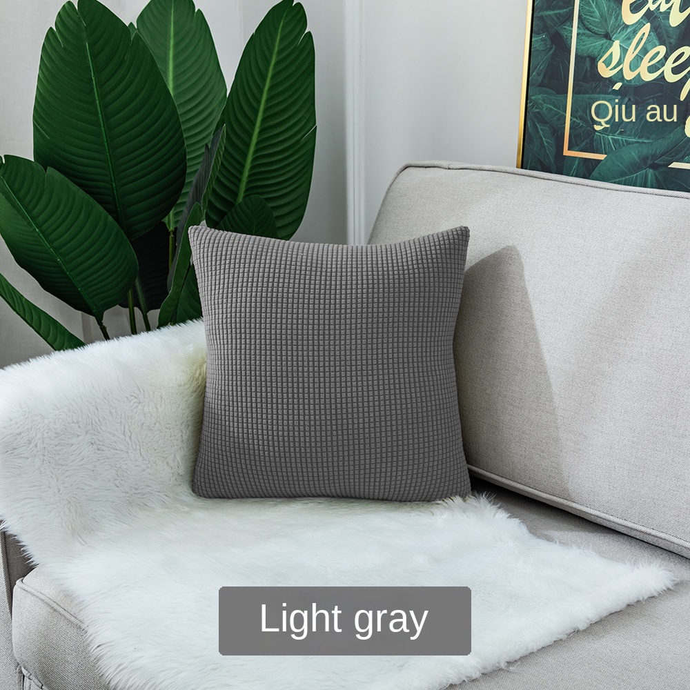 Gối Tựa Lưng Hình Vuông Bằng Nhung Phong Cách Bắc Âu Đơn Giản Trang Trí Phòng Khách/Văn Phòng