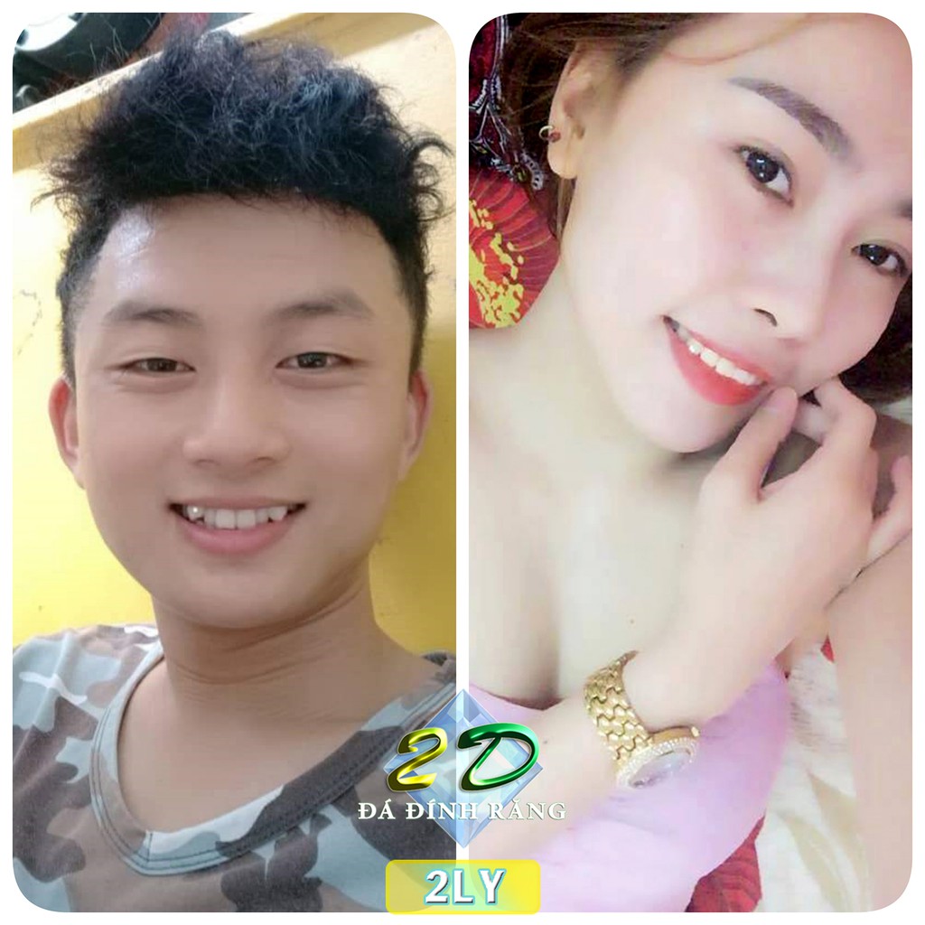 Đá dán răng CAO CẤP loại đế bằng đính tại nhà hộp 3 viên đủ size + keo dán