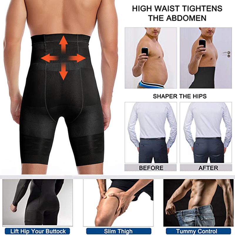 Quần Gen Nịt Bụng Lưng Cao Định Hình Cơ Thể Dành Cho Nam