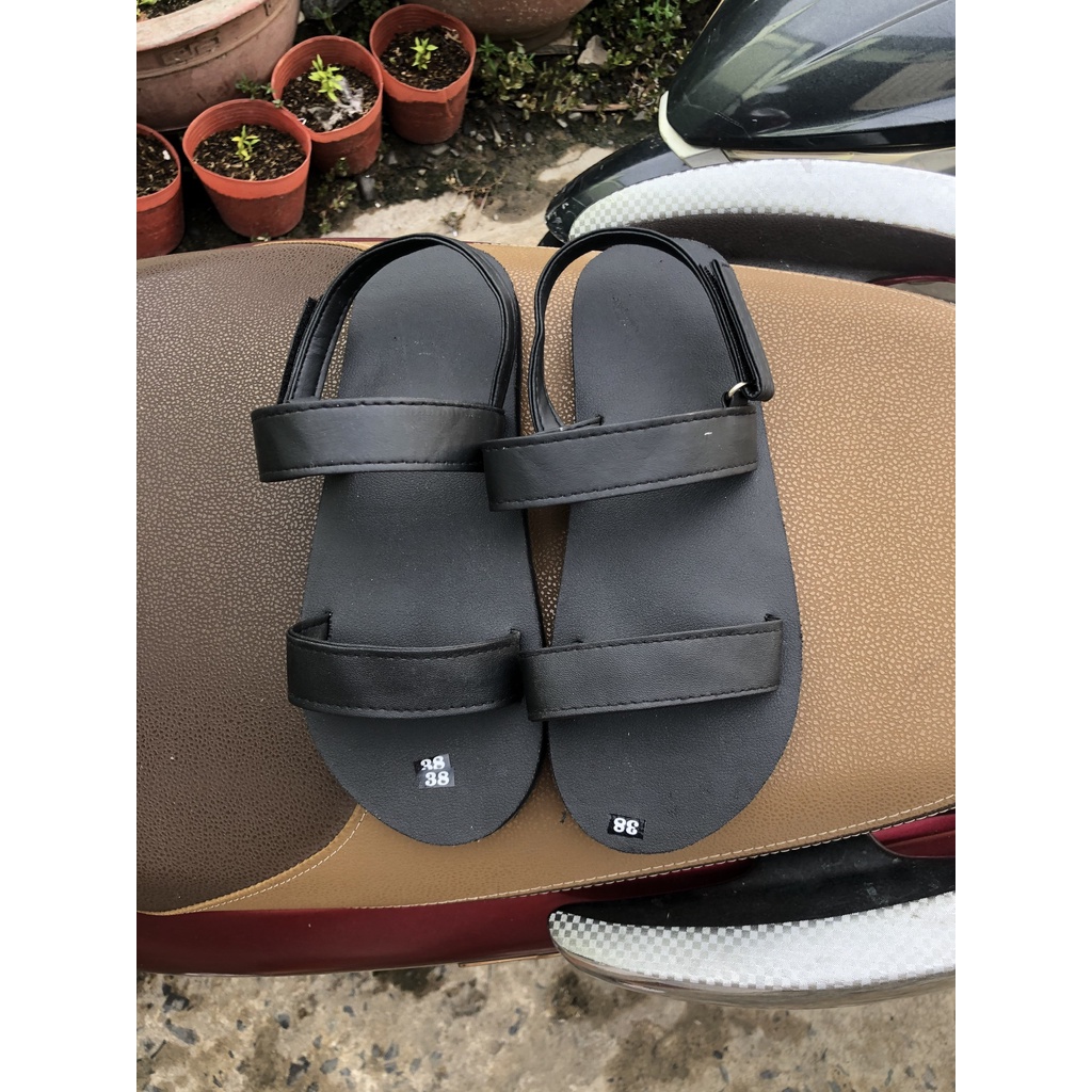 sandal đồng nai dép quai hậu nam và nữ ( đế đen quai đen ) size từ 35 nữ đến 43 nam