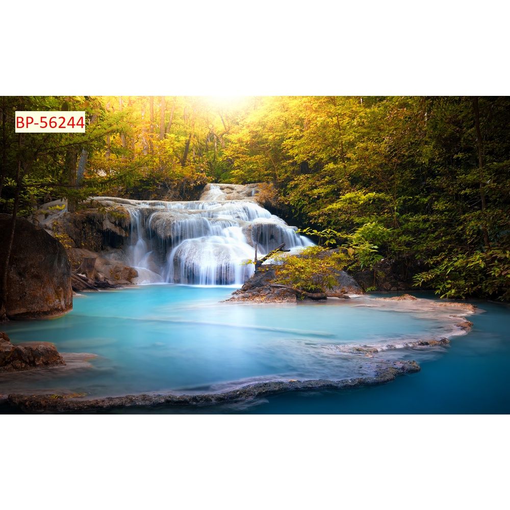 Tranh thác nước thiên nhiên tặng keo và dụng cụ dán 3D