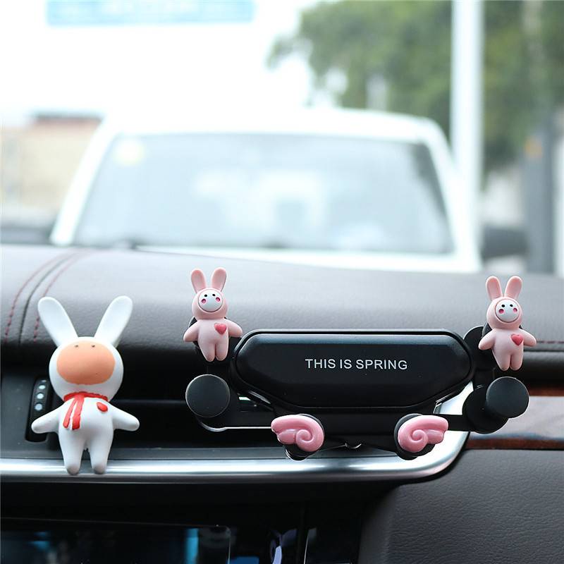 Giá Đỡ Điện Thoại Trọng Lực Cài Cửa Gió Ô Tô Gắn Thỏ Dễ Thương | BigBuy360 - bigbuy360.vn