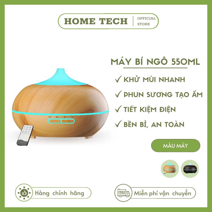 Máy Phun Sương Tinh Dầu Khuếch Tán Toả Hương Bí Ngô Cỡ Lớn 550ML Công Nghệ Phun Nano Thơm Phòng Khử Khuẩn Tạo Độ Ẩm