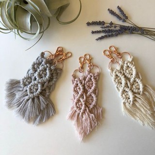 Phụ kiện móc khóa macrame treo chìa khóa - 15cm