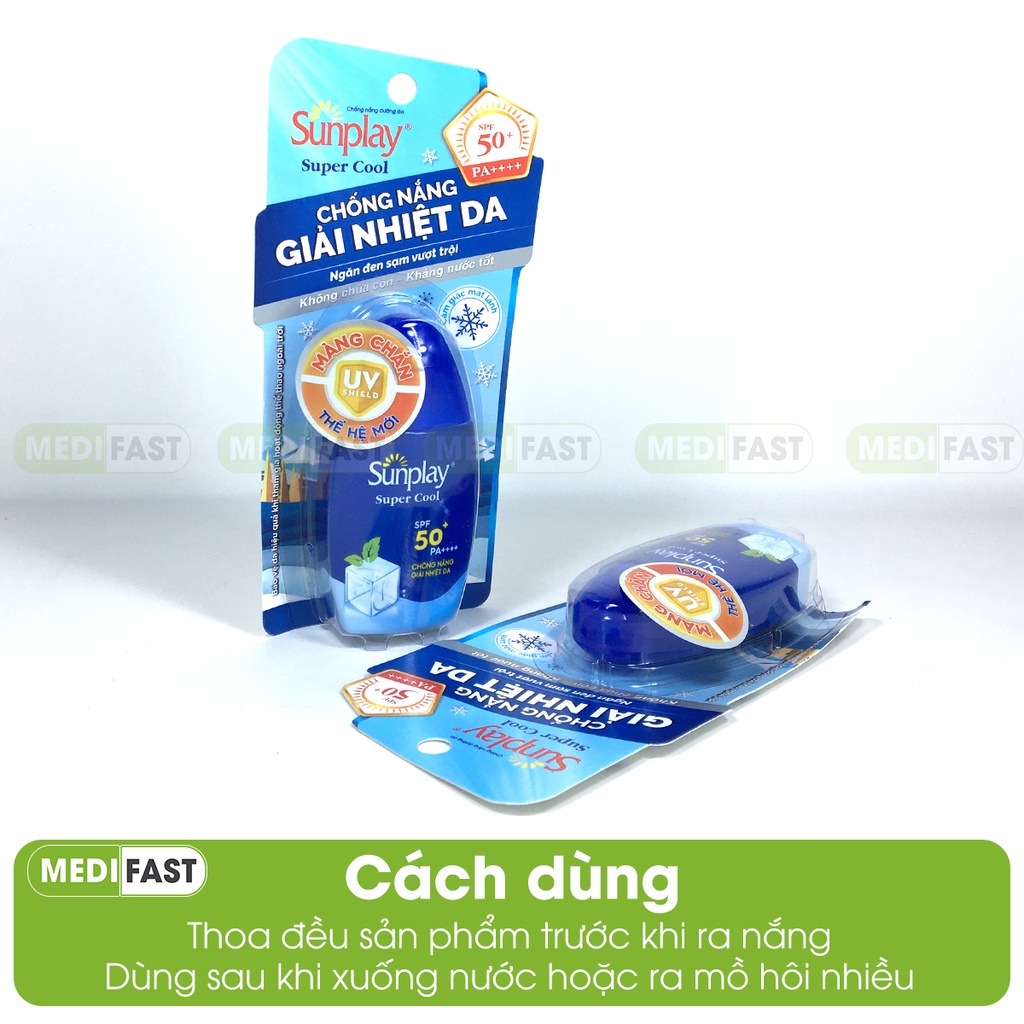 Kem chống nắng giải nhiệt da Sunplay Super Cool SPF50 - Lọ 30g sữa chống nắng