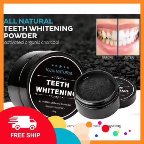 Bột Đánh Răng Hoạt Tính Than Tre Teeth Whitening 30gr - Chính Hãng Hàng chuẩn - yên tâm sử dụng