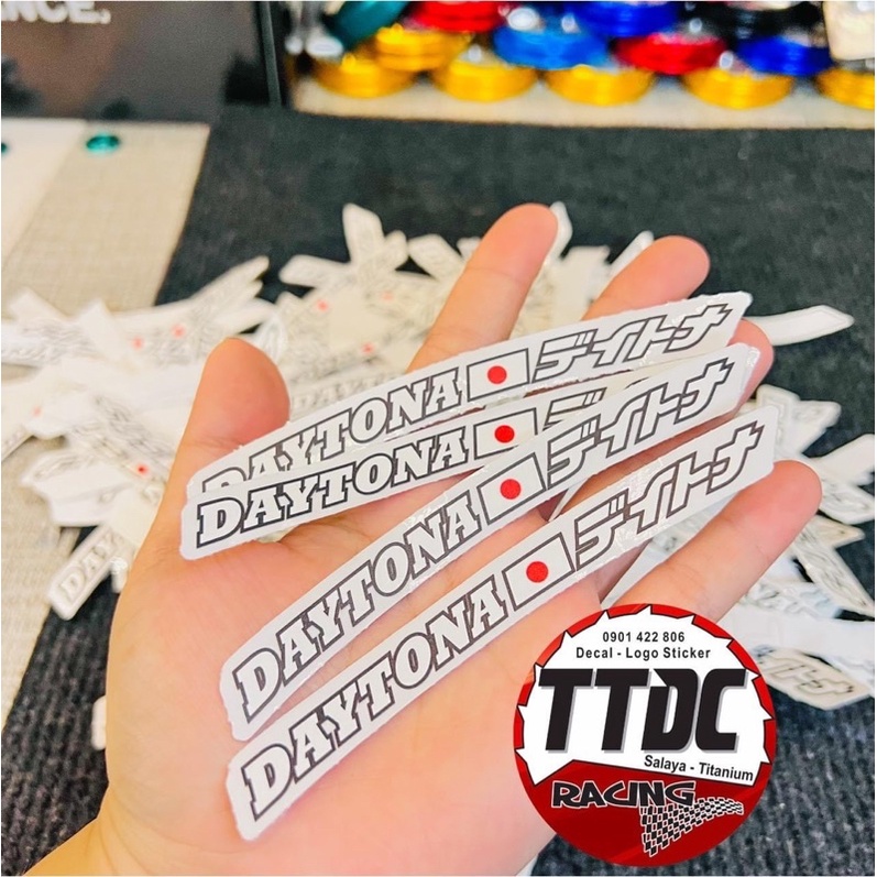 Tem Daytona vành bánh mâm in uv mực nổi trên mọi nền màu cực đẹp ✌