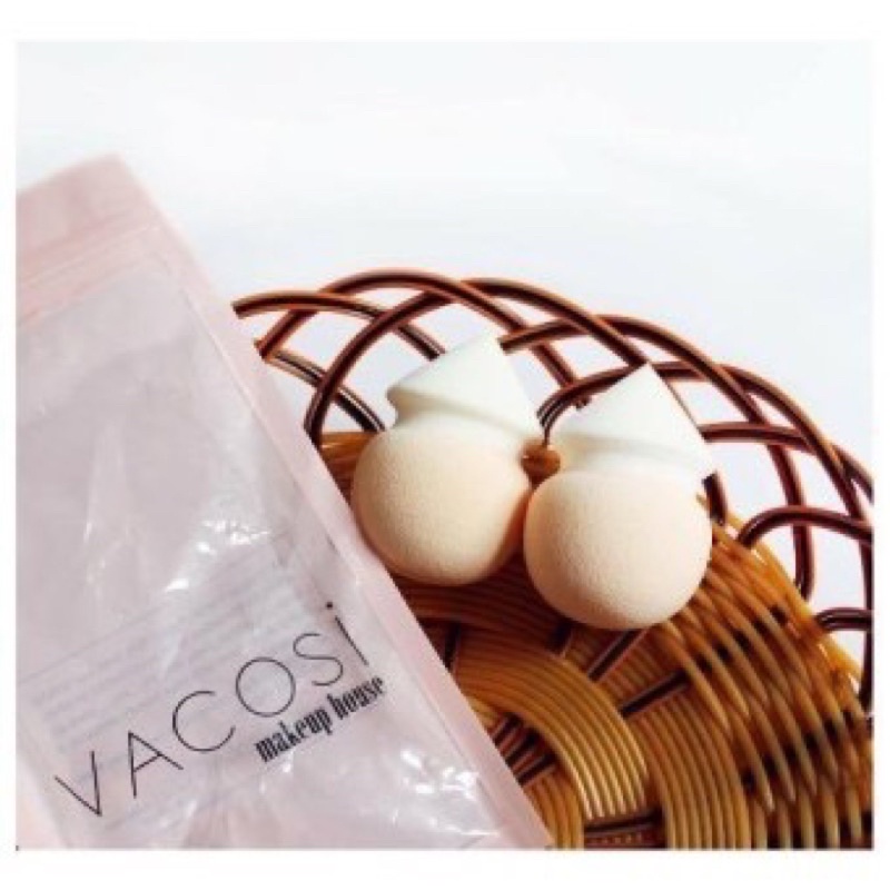 Bông Phấn Ướt nón lá Vacosi chuẩn Hàn Quốc mềm mịn